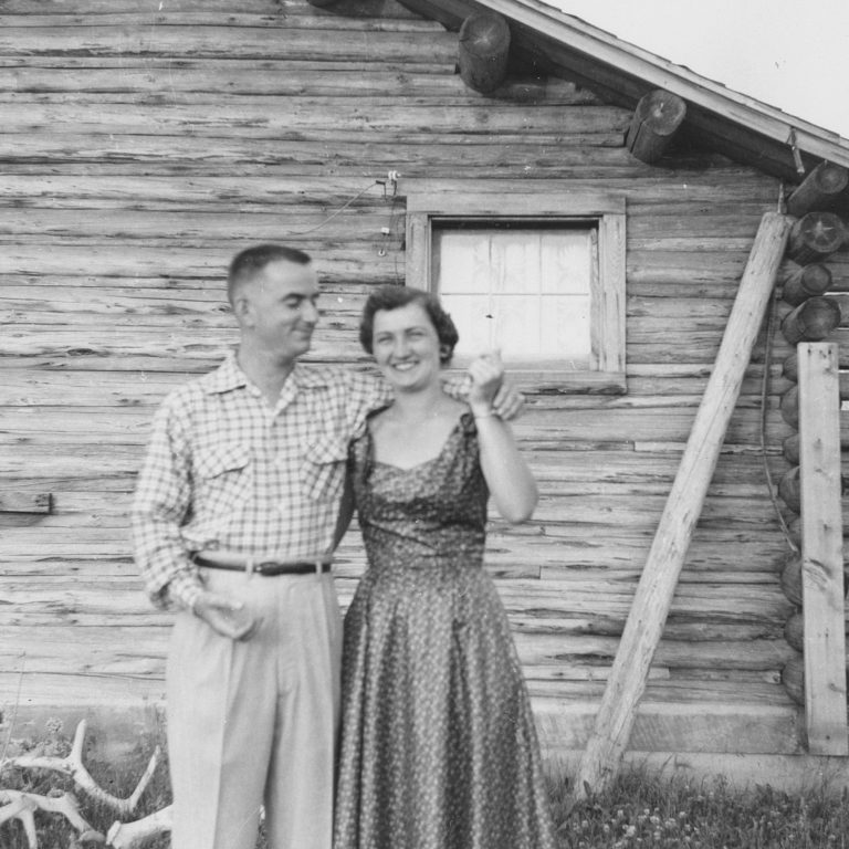 RG and Betty Outside House